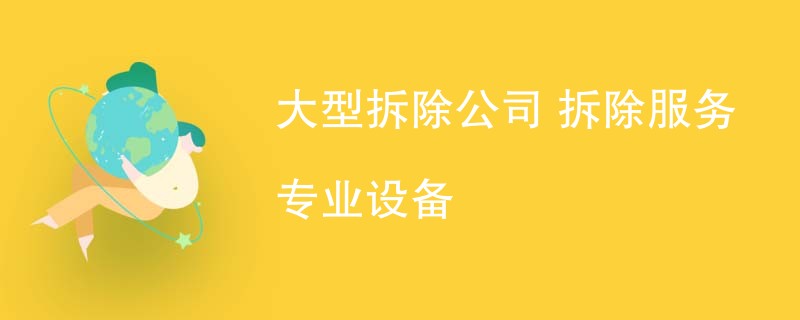 大型拆除公司 拆除服务 专业设备