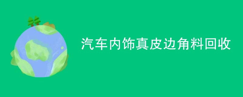 汽车内饰真皮边角料回收
